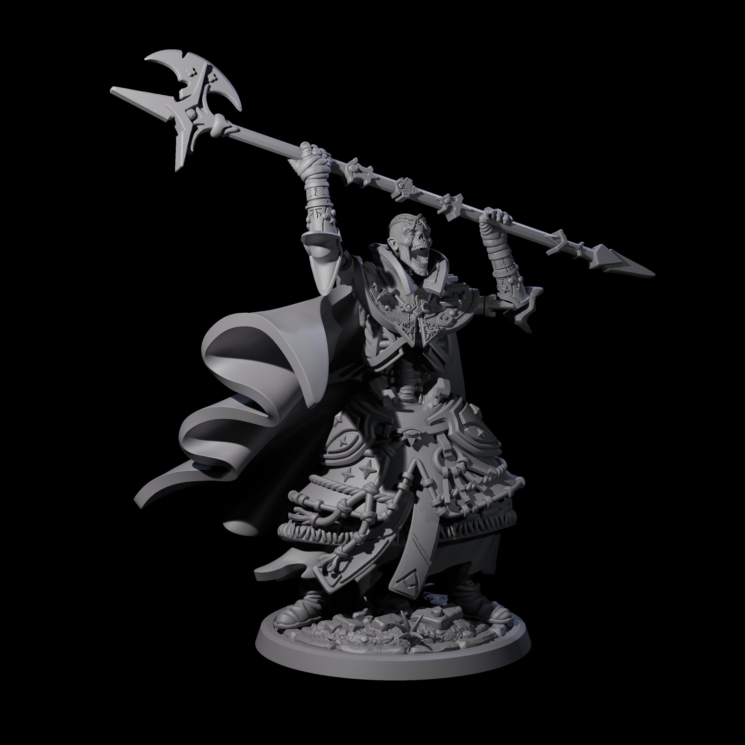 Decorated Skeleton Guard D Miniature for Dungeons and Dragons, Pathfinder or other TTRPGs