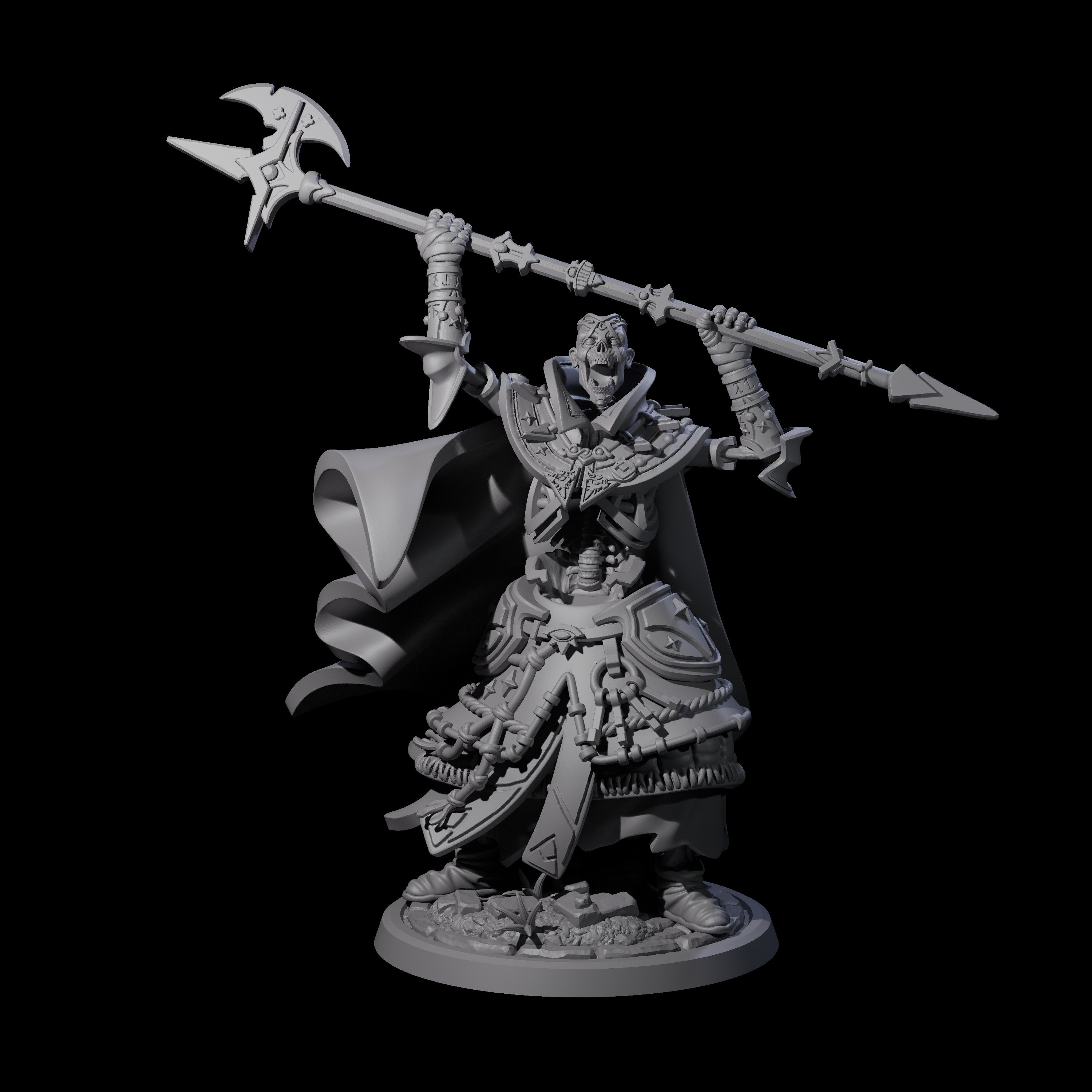 Decorated Skeleton Guard D Miniature for Dungeons and Dragons, Pathfinder or other TTRPGs
