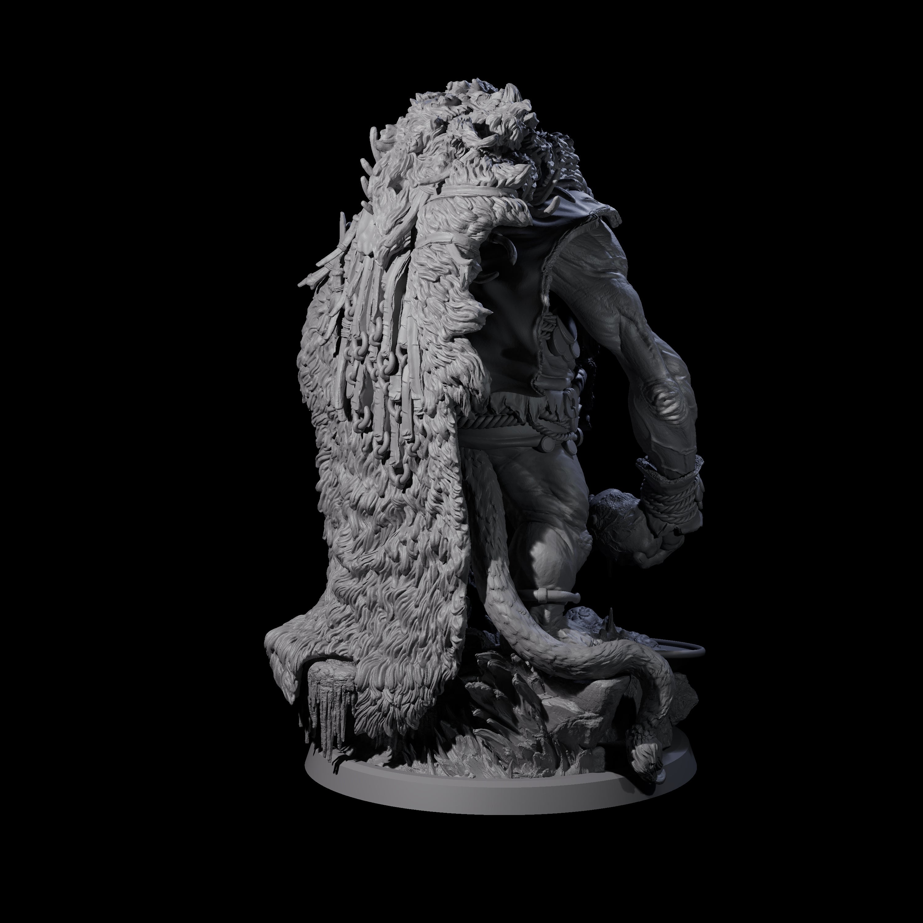 Decorated Tribal Ogre A Miniature for Dungeons and Dragons, Pathfinder or other TTRPGs