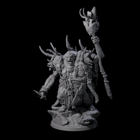 Decorated Tribal Ogre B Miniature for Dungeons and Dragons, Pathfinder or other TTRPGs