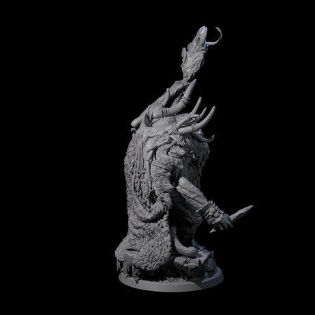 Decorated Tribal Ogre B Miniature for Dungeons and Dragons, Pathfinder or other TTRPGs