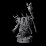 Decorated Tribal Ogre B Miniature for Dungeons and Dragons, Pathfinder or other TTRPGs