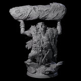Decorated Tribal Ogre C Miniature for Dungeons and Dragons, Pathfinder or other TTRPGs