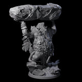 Decorated Tribal Ogre C Miniature for Dungeons and Dragons, Pathfinder or other TTRPGs