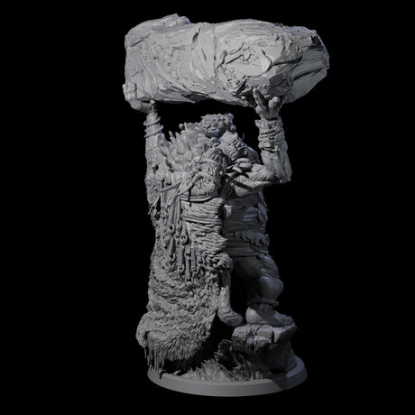 Decorated Tribal Ogre C Miniature for Dungeons and Dragons, Pathfinder or other TTRPGs
