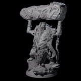 Decorated Tribal Ogre C Miniature for Dungeons and Dragons, Pathfinder or other TTRPGs