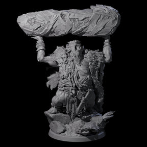 Decorated Tribal Ogre C Miniature for Dungeons and Dragons, Pathfinder or other TTRPGs