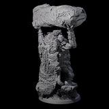 Decorated Tribal Ogre C Miniature for Dungeons and Dragons, Pathfinder or other TTRPGs