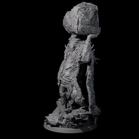 Decorated Tribal Ogre C Miniature for Dungeons and Dragons, Pathfinder or other TTRPGs