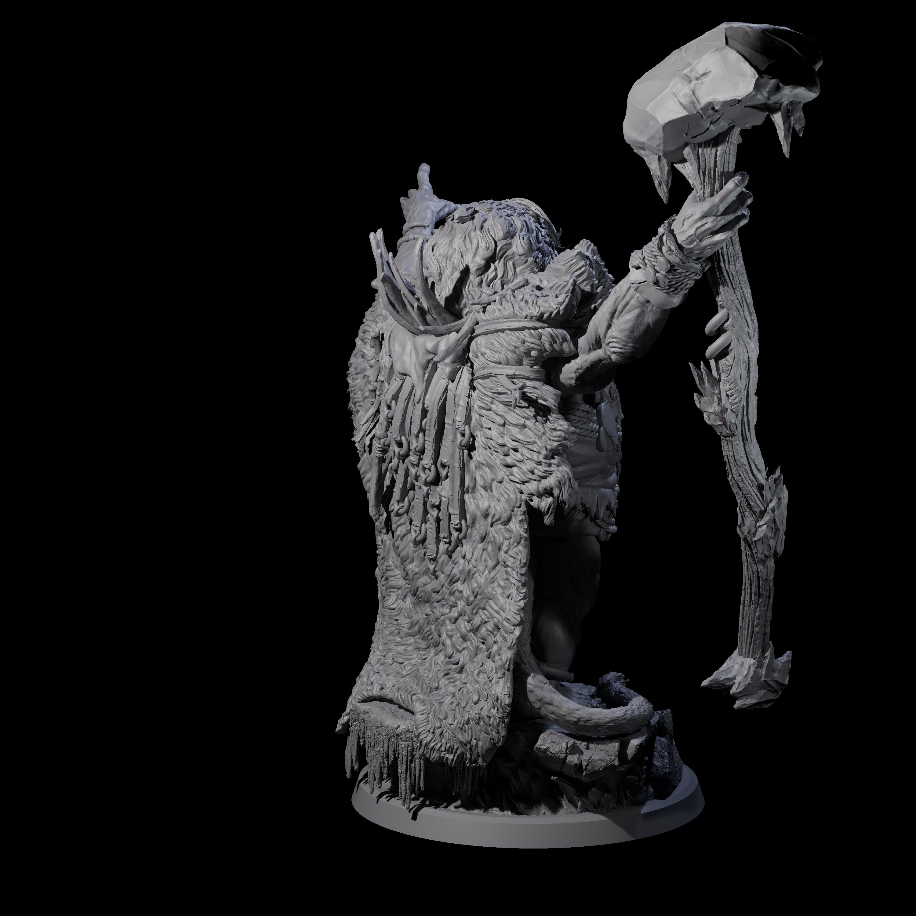 Decorated Tribal Ogre D Miniature for Dungeons and Dragons, Pathfinder or other TTRPGs