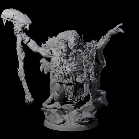 Decorated Tribal Ogre D Miniature for Dungeons and Dragons, Pathfinder or other TTRPGs