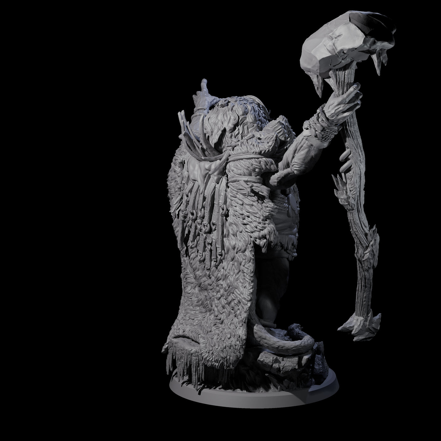 Decorated Tribal Ogre D Miniature for Dungeons and Dragons, Pathfinder or other TTRPGs
