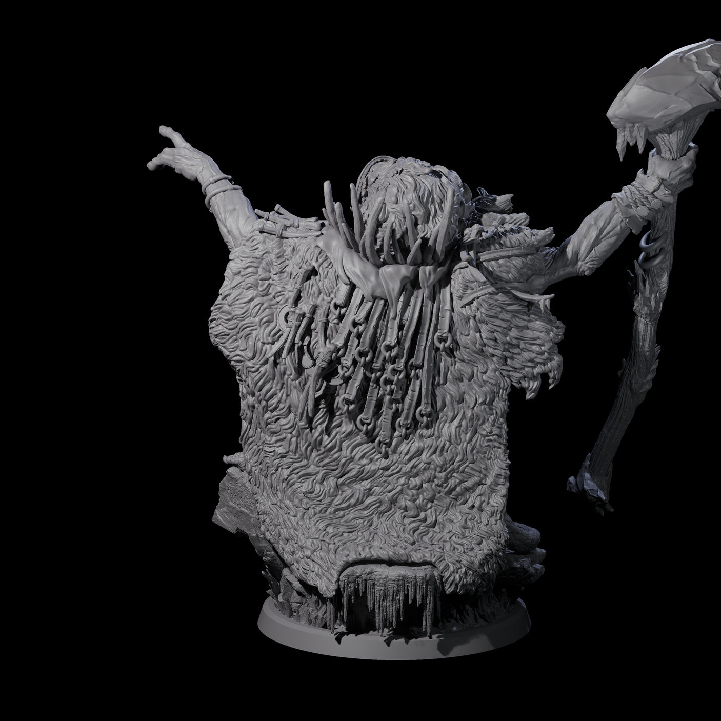 Decorated Tribal Ogre D Miniature for Dungeons and Dragons, Pathfinder or other TTRPGs