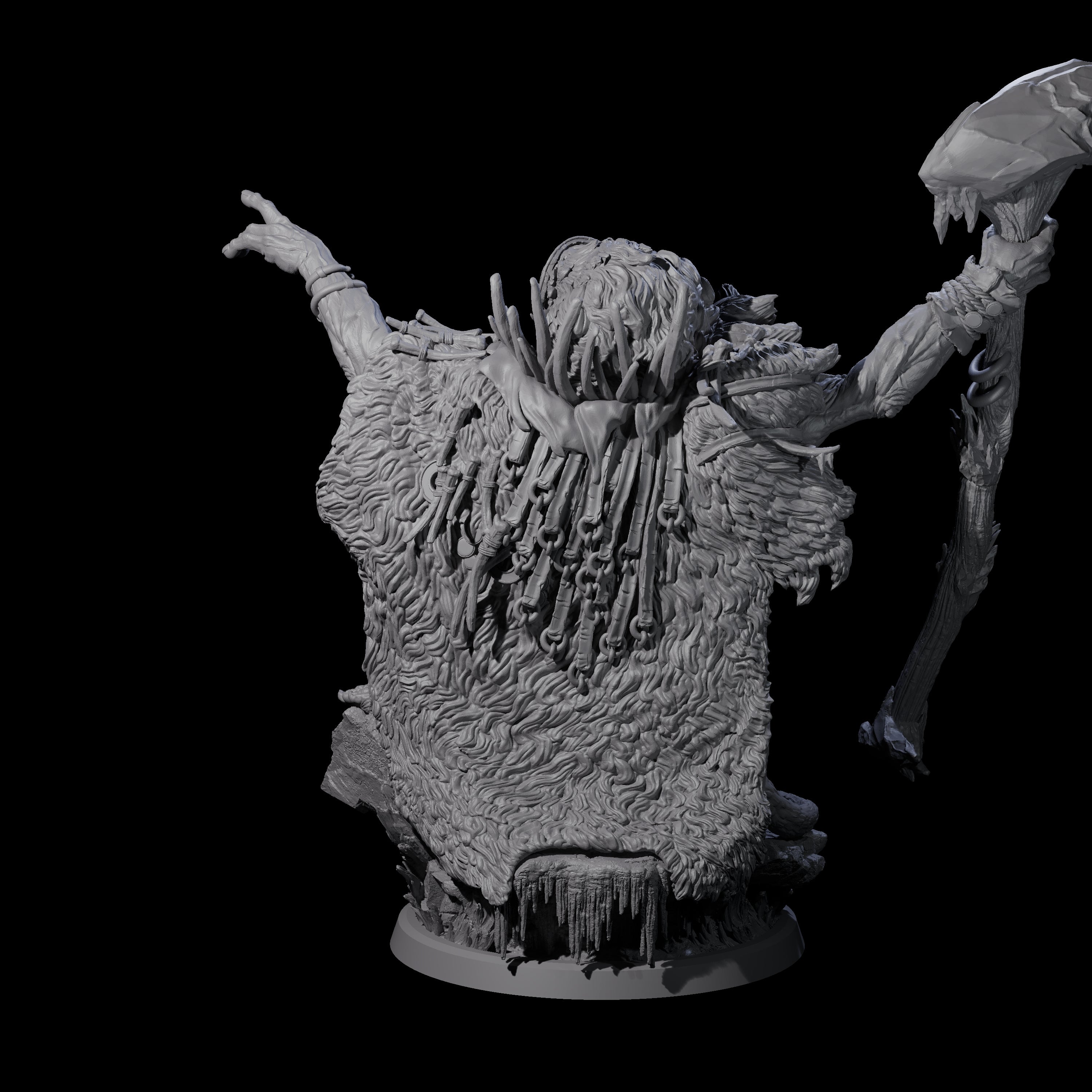 Decorated Tribal Ogre D Miniature for Dungeons and Dragons, Pathfinder or other TTRPGs