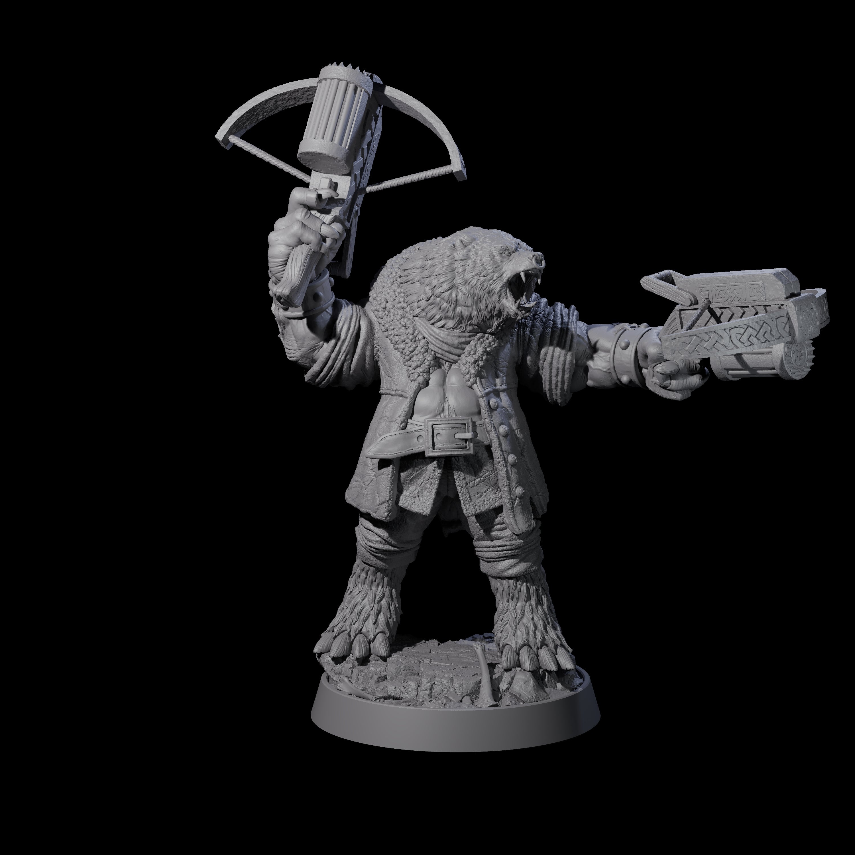 Deep Forest Ursine Tribe Miniature for Dungeons and Dragons, Pathfinder or other TTRPGs