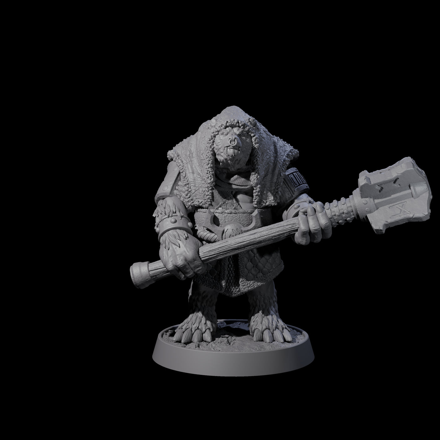 Deep Forest Ursine Tribe Miniature for Dungeons and Dragons, Pathfinder or other TTRPGs