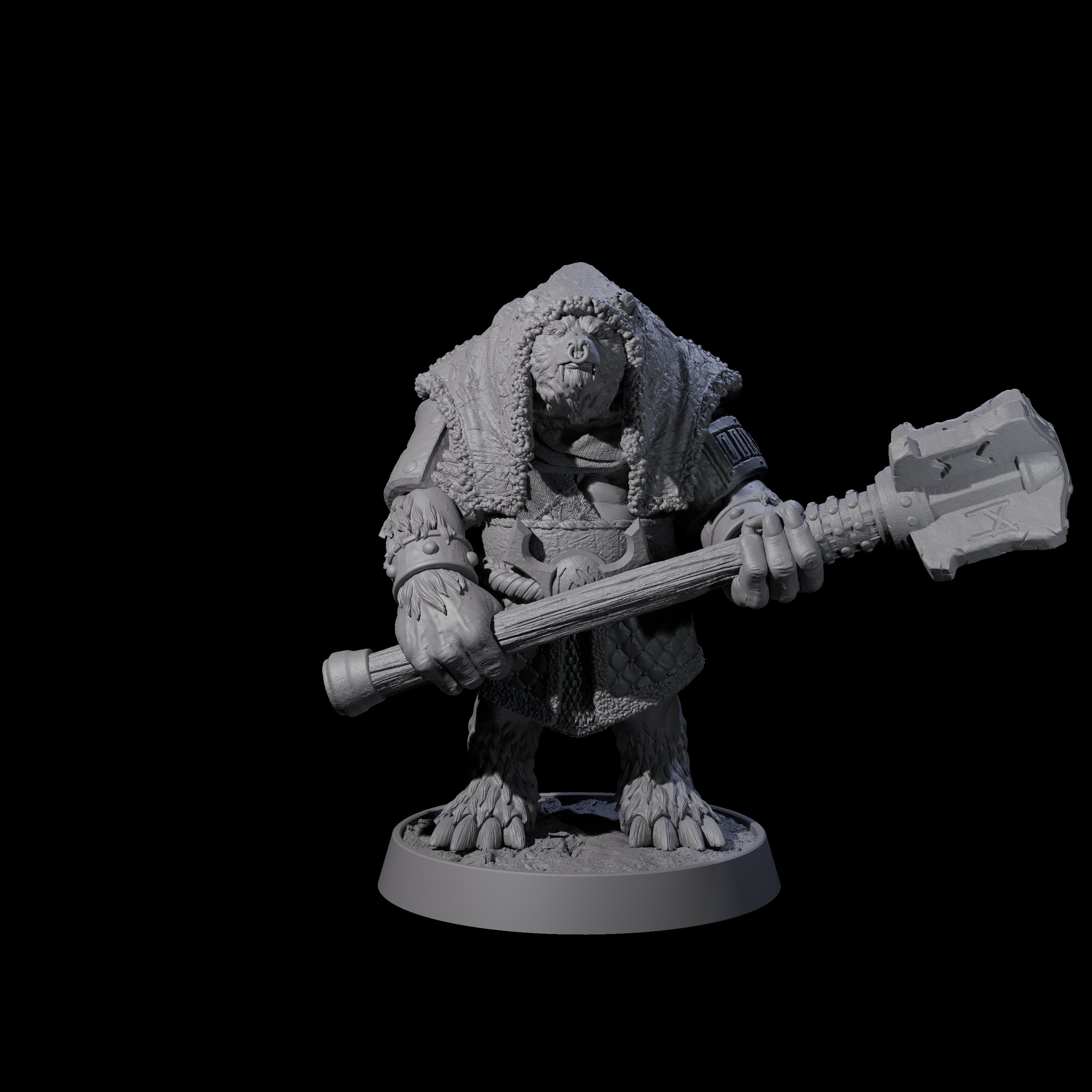 Deep Forest Ursine Tribe Miniature for Dungeons and Dragons, Pathfinder or other TTRPGs