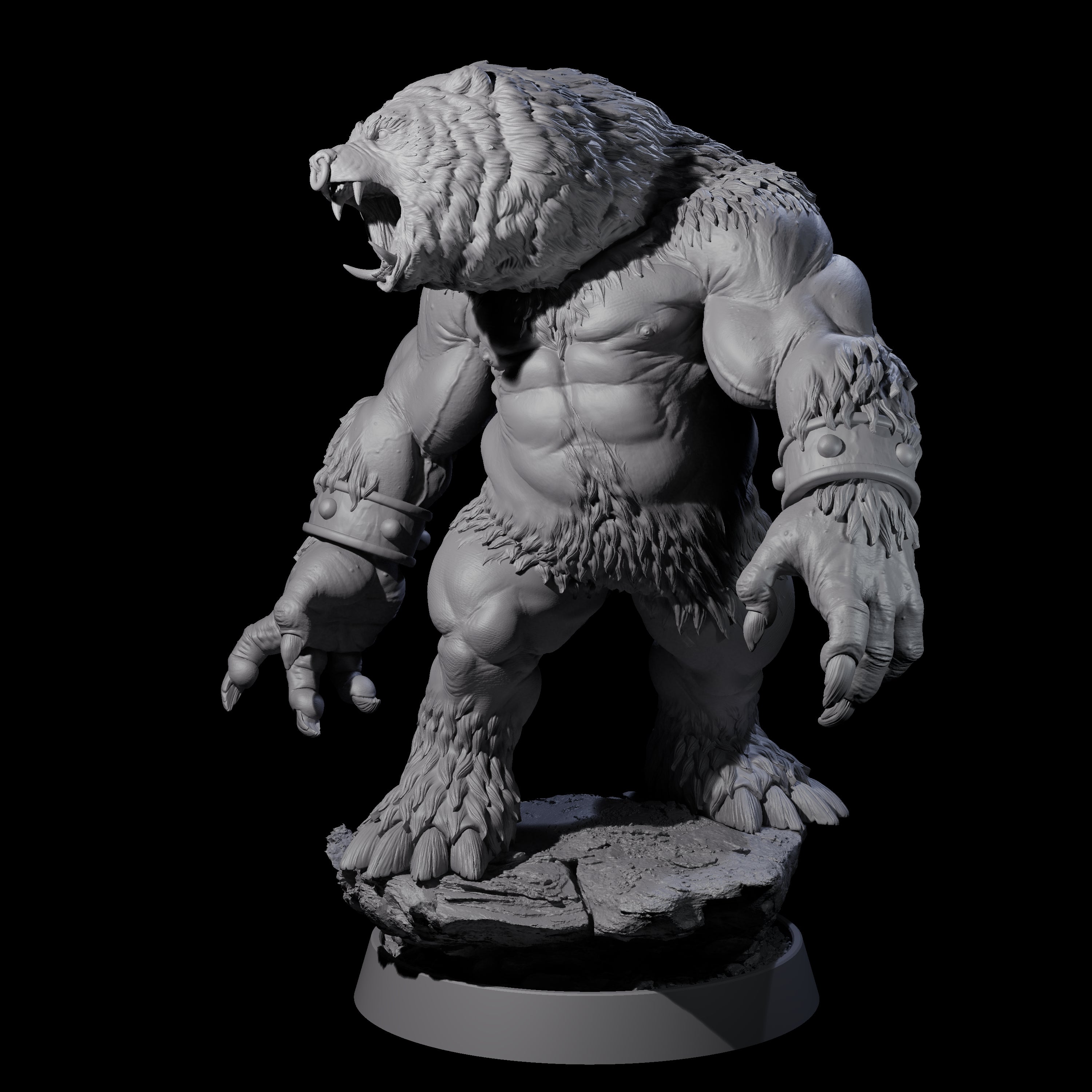 Deep Forest Ursine Tribe Miniature for Dungeons and Dragons, Pathfinder or other TTRPGs