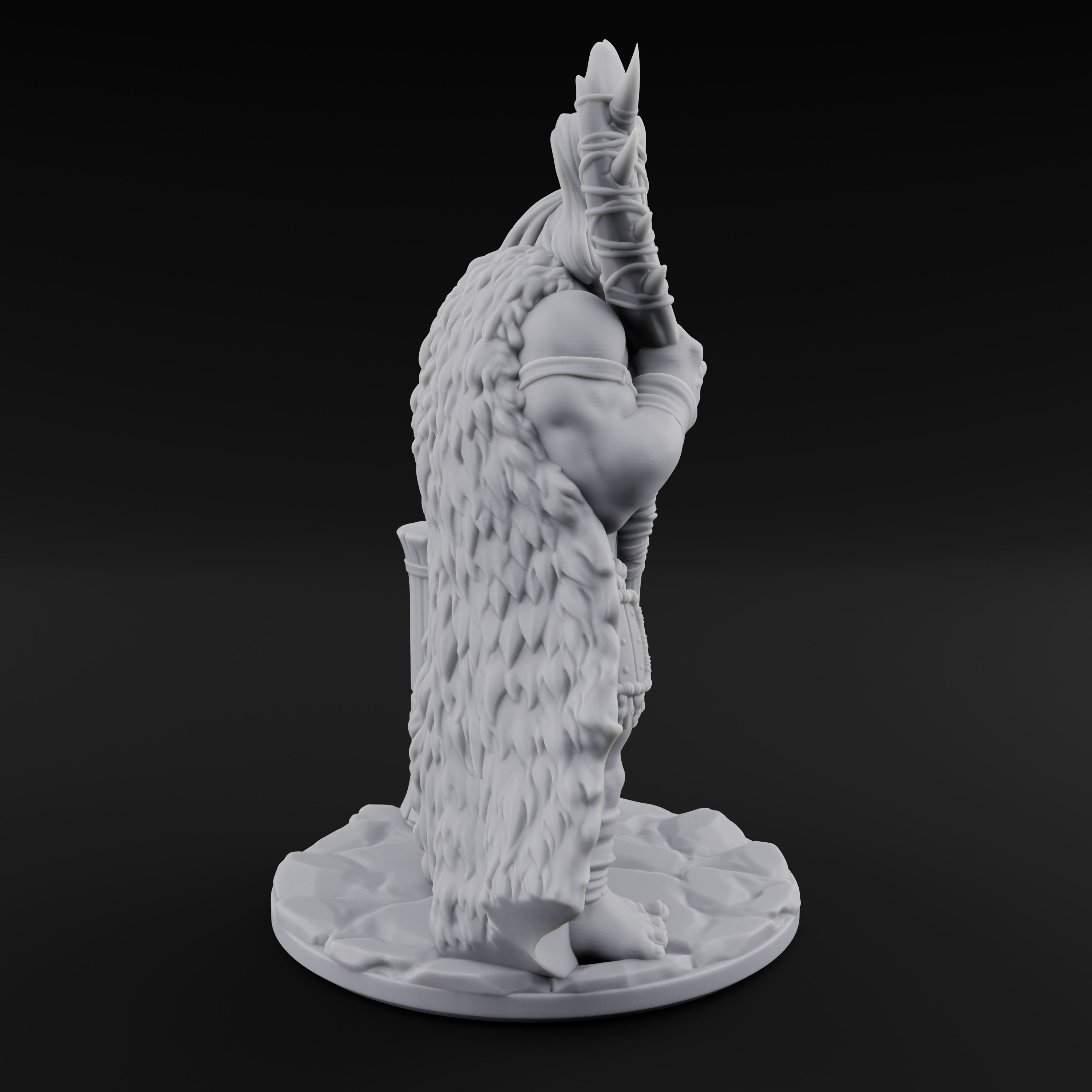 Deep Thinking Orc Shaman Miniature for Dungeons and Dragons, Pathfinder or other TTRPGs