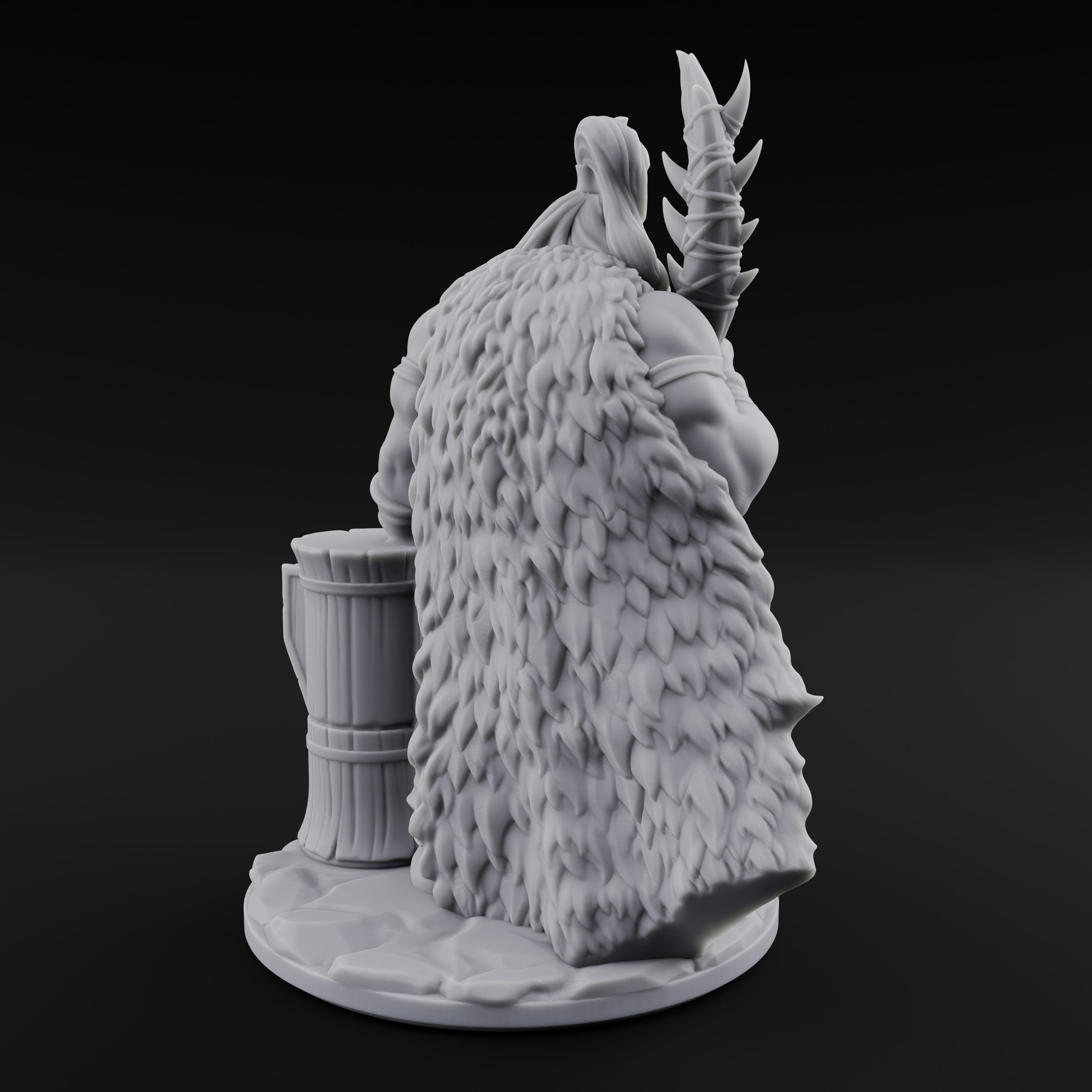 Deep Thinking Orc Shaman Miniature for Dungeons and Dragons, Pathfinder or other TTRPGs