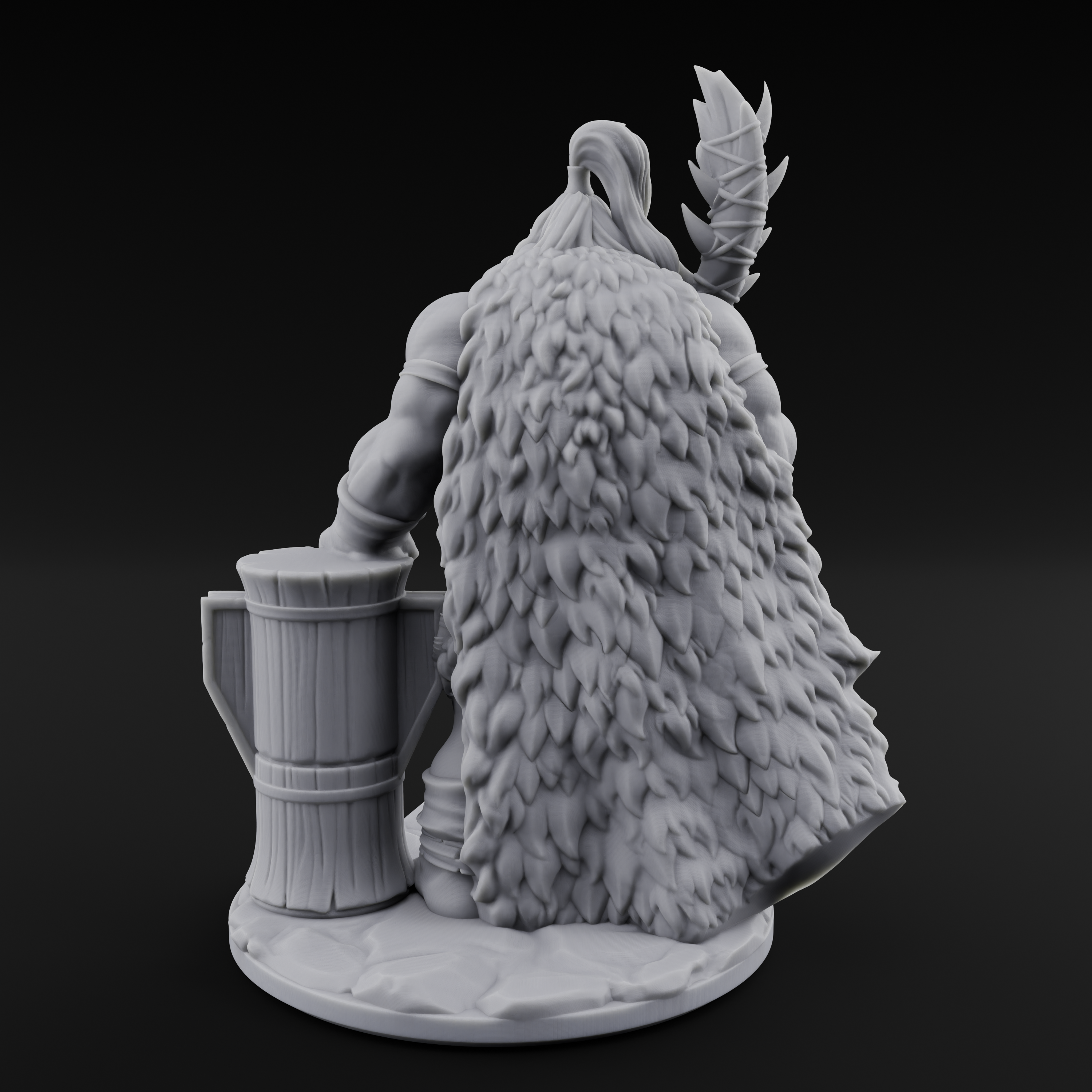 Deep Thinking Orc Shaman Miniature for Dungeons and Dragons, Pathfinder or other TTRPGs