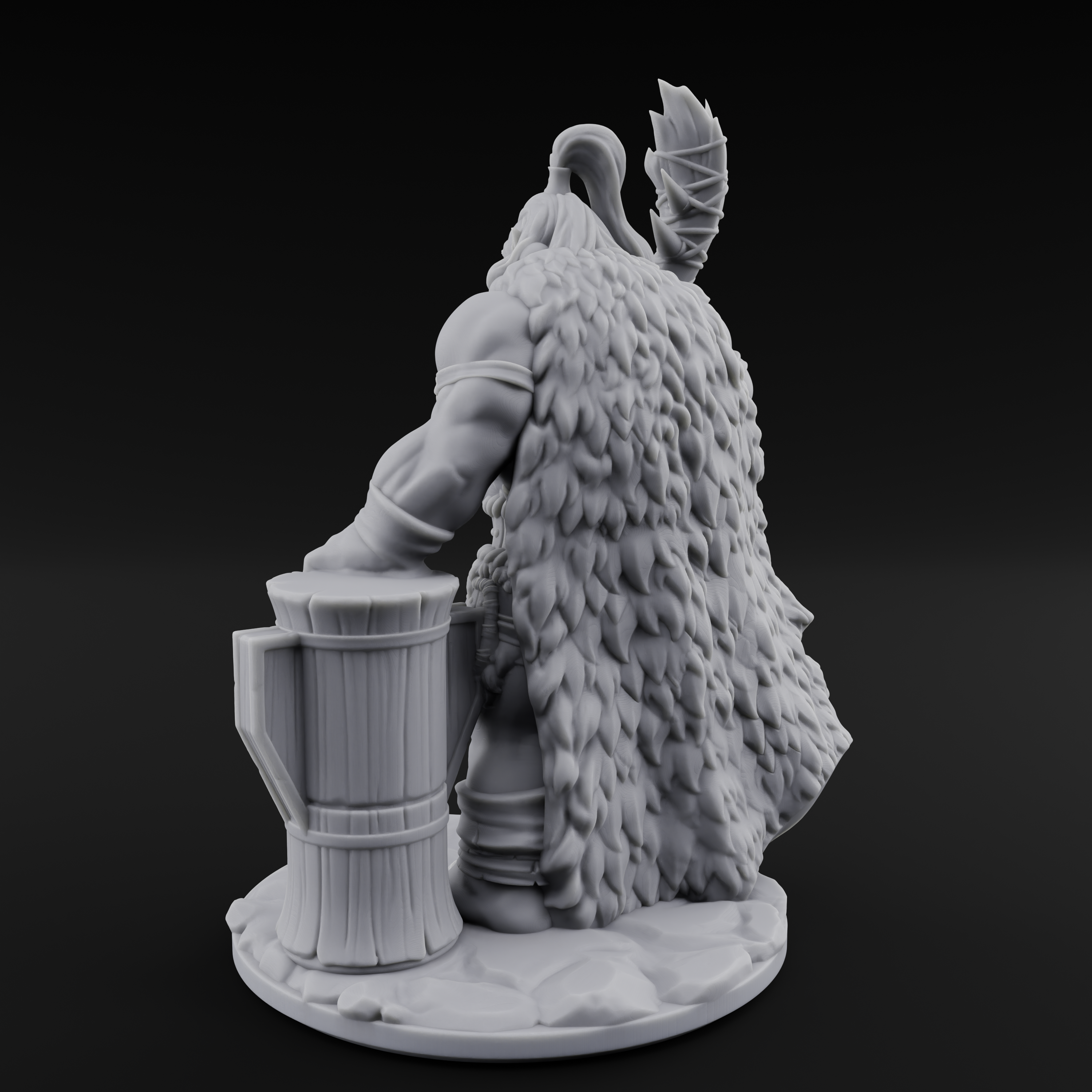Deep Thinking Orc Shaman Miniature for Dungeons and Dragons, Pathfinder or other TTRPGs