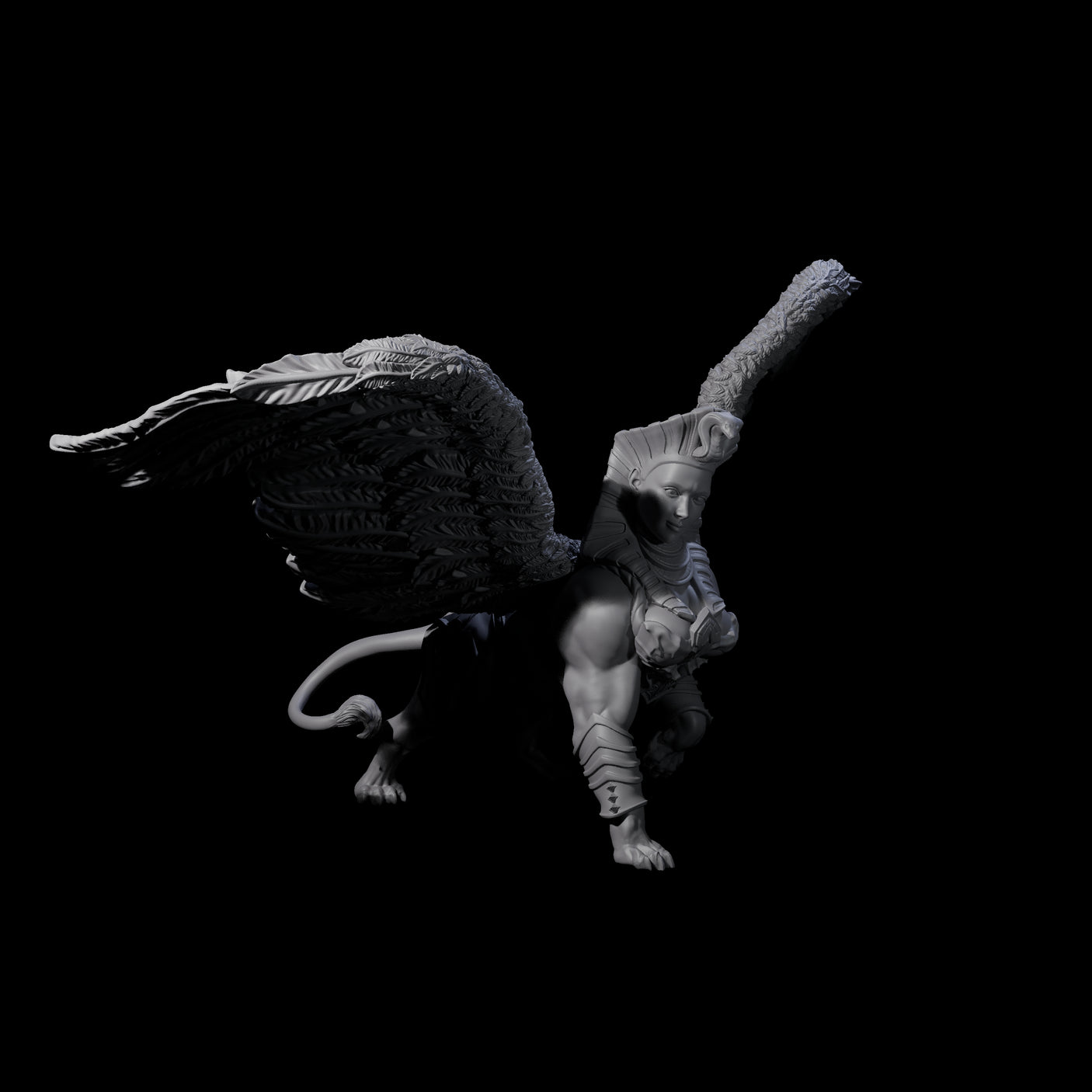 Deep Thinking Sphinx Miniature for Dungeons and Dragons, Pathfinder or other TTRPGs