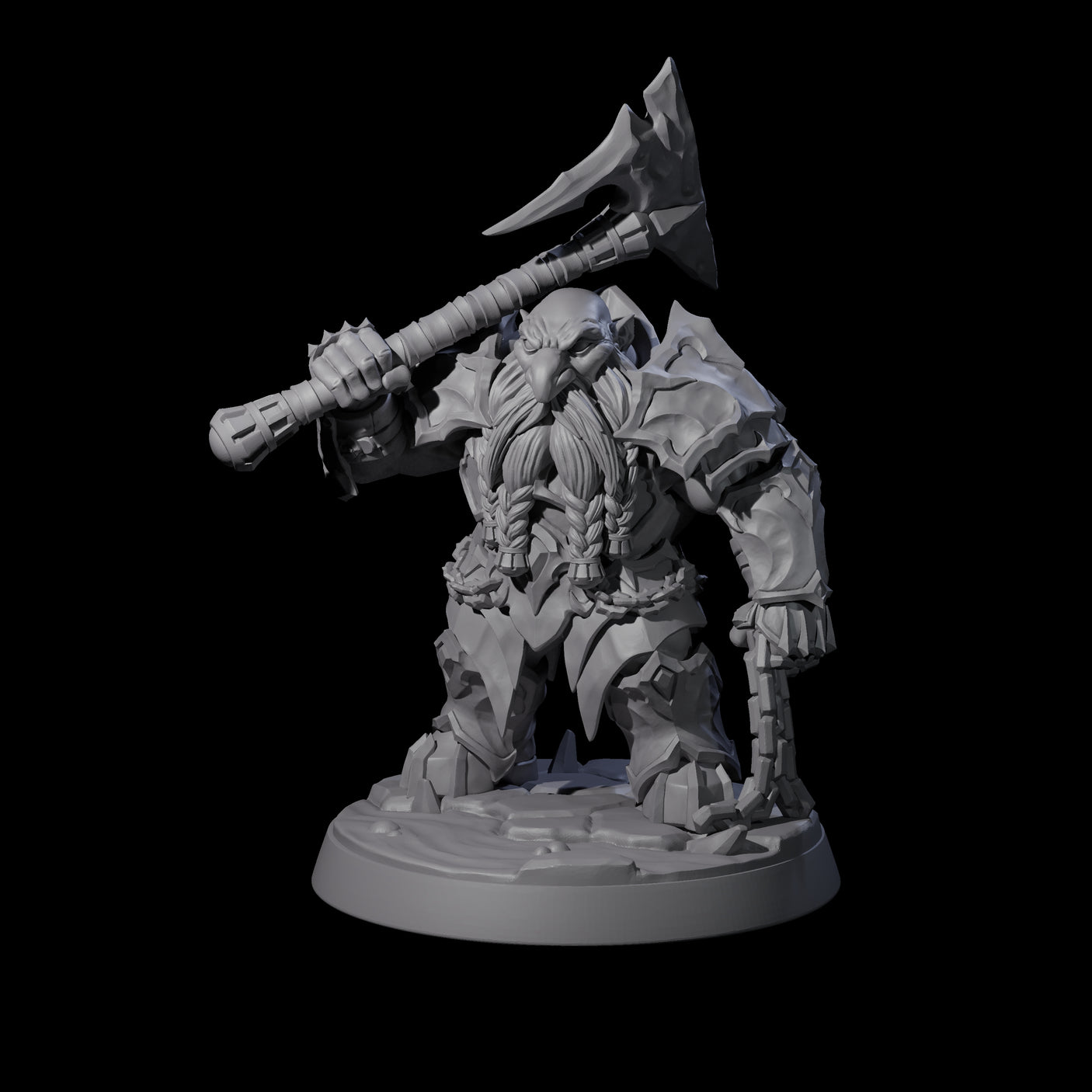 Deepcrust Dwarf B Miniature for Dungeons and Dragons, Pathfinder or other TTRPGs