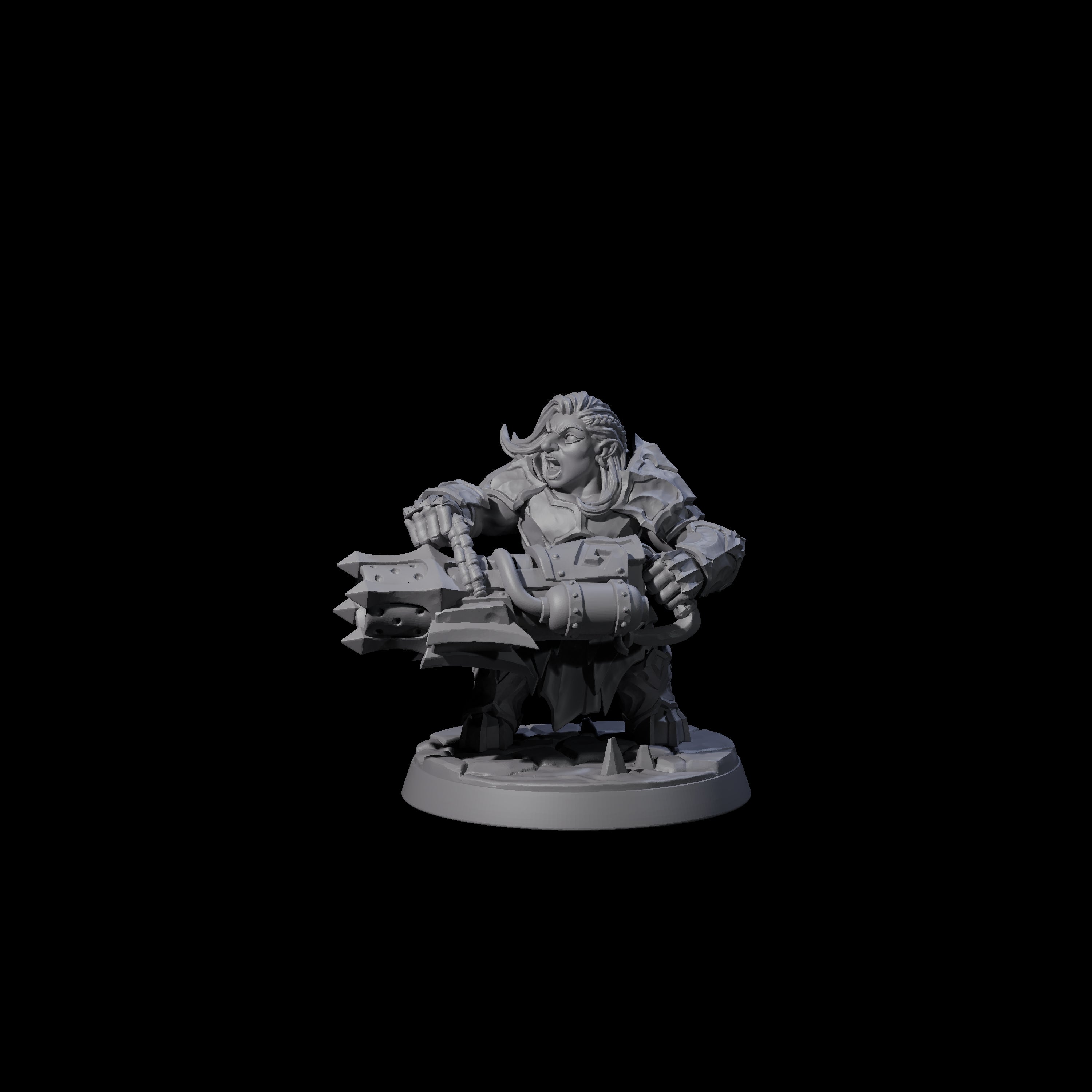 Deepcrust Dwarf F Miniature for Dungeons and Dragons, Pathfinder or other TTRPGs