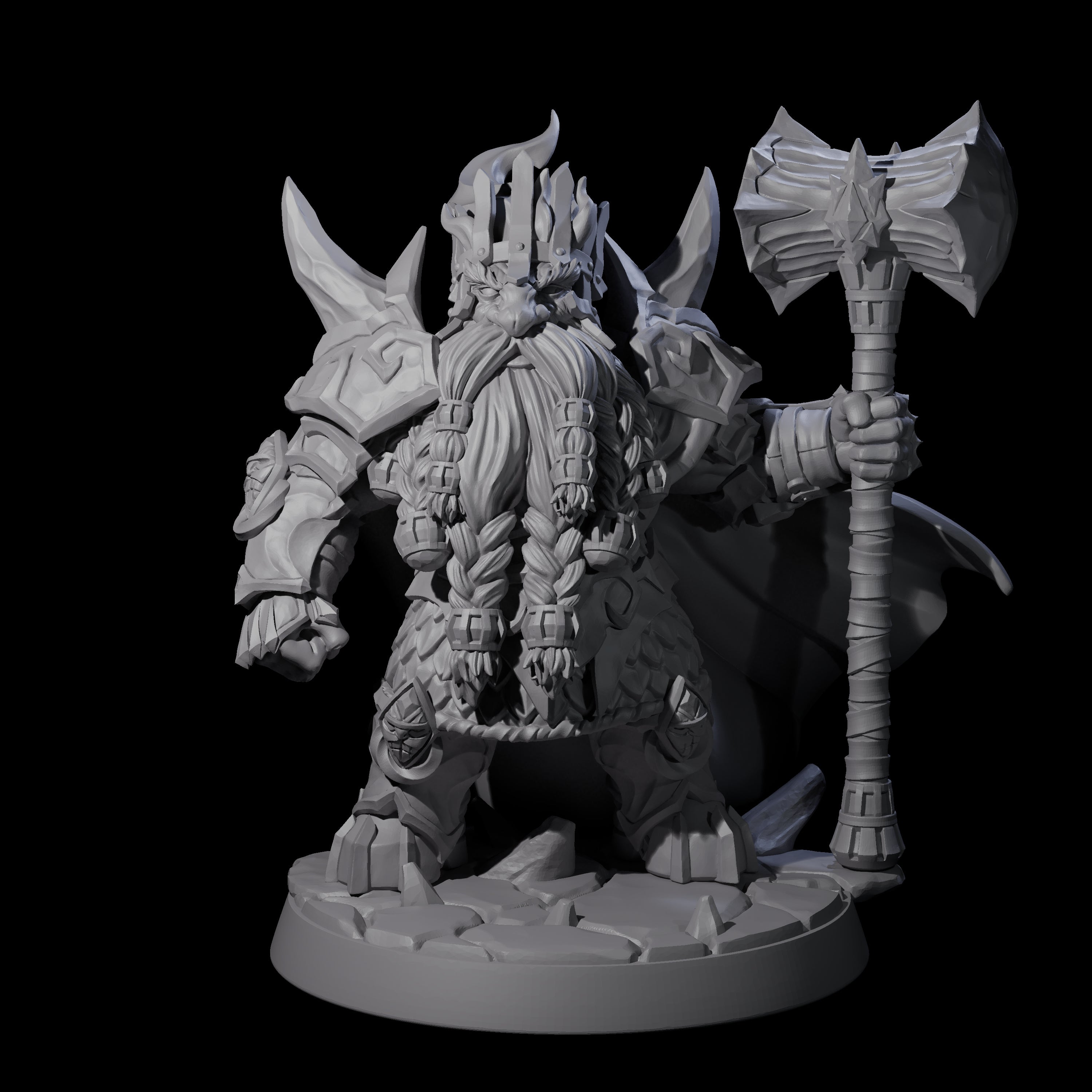Deepcrust Dwaven King Miniature for Dungeons and Dragons, Pathfinder or other TTRPGs