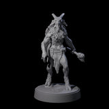Defiant Goatfolk Fighter A Miniature for Dungeons and Dragons, Pathfinder or other TTRPGs