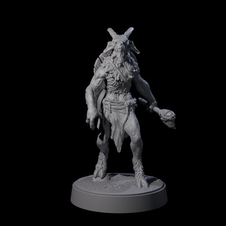 Defiant Goatfolk Fighter A Miniature for Dungeons and Dragons, Pathfinder or other TTRPGs