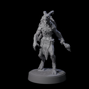 Defiant Goatfolk Fighter A Miniature for Dungeons and Dragons, Pathfinder or other TTRPGs