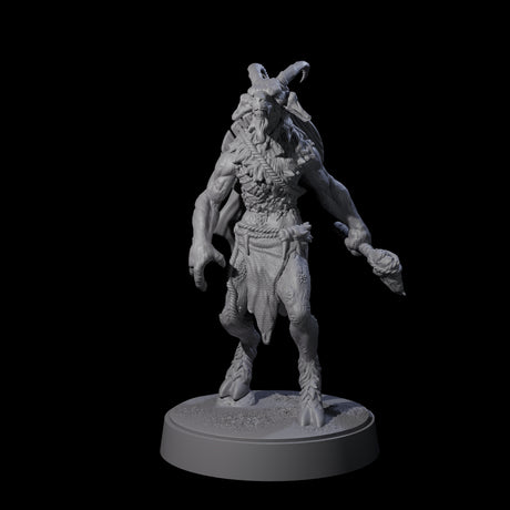 Defiant Goatfolk Fighter A Miniature for Dungeons and Dragons, Pathfinder or other TTRPGs
