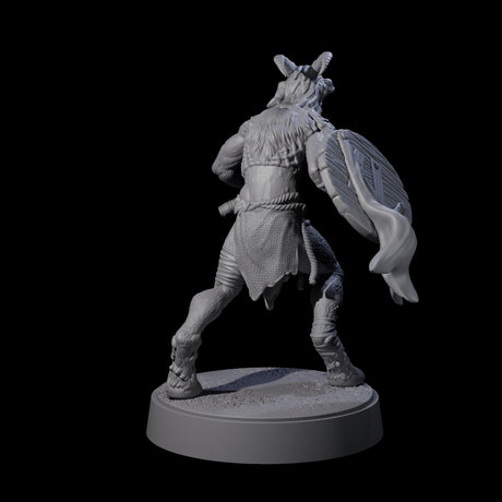 Defiant Goatfolk Fighter C Miniature for Dungeons and Dragons, Pathfinder or other TTRPGs