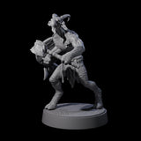 Defiant Goatfolk Fighter C Miniature for Dungeons and Dragons, Pathfinder or other TTRPGs