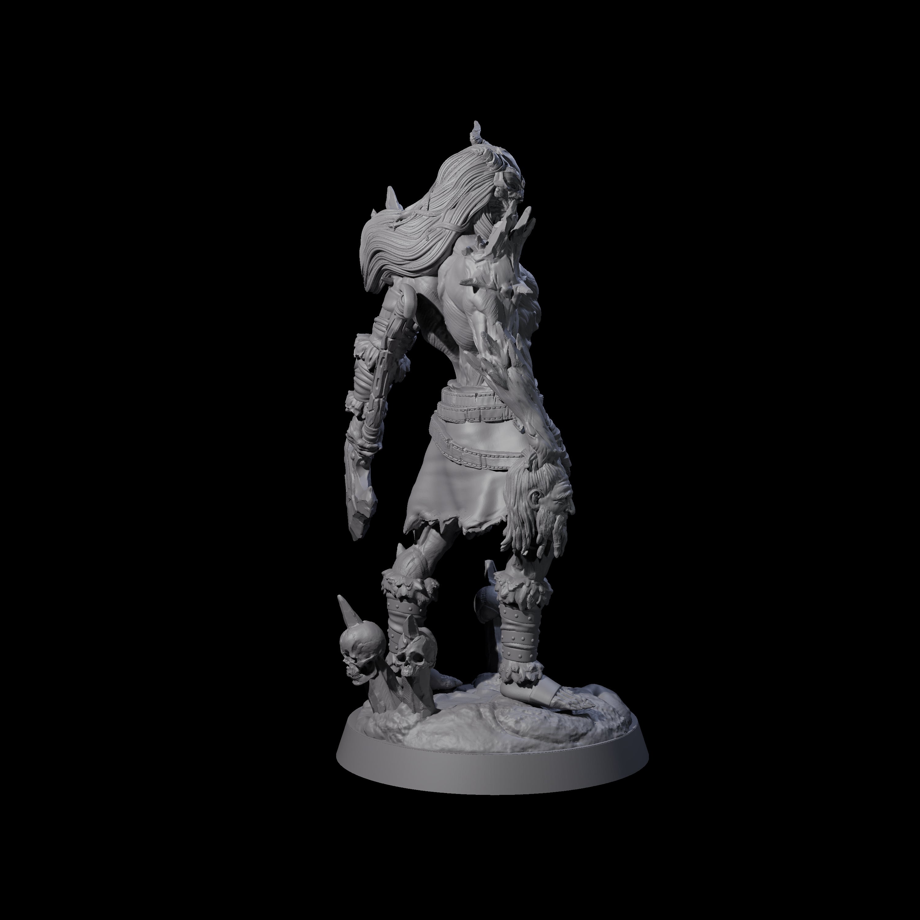 Deformed Ice Clan Champion Miniature for Dungeons and Dragons, Pathfinder or other TTRPGs