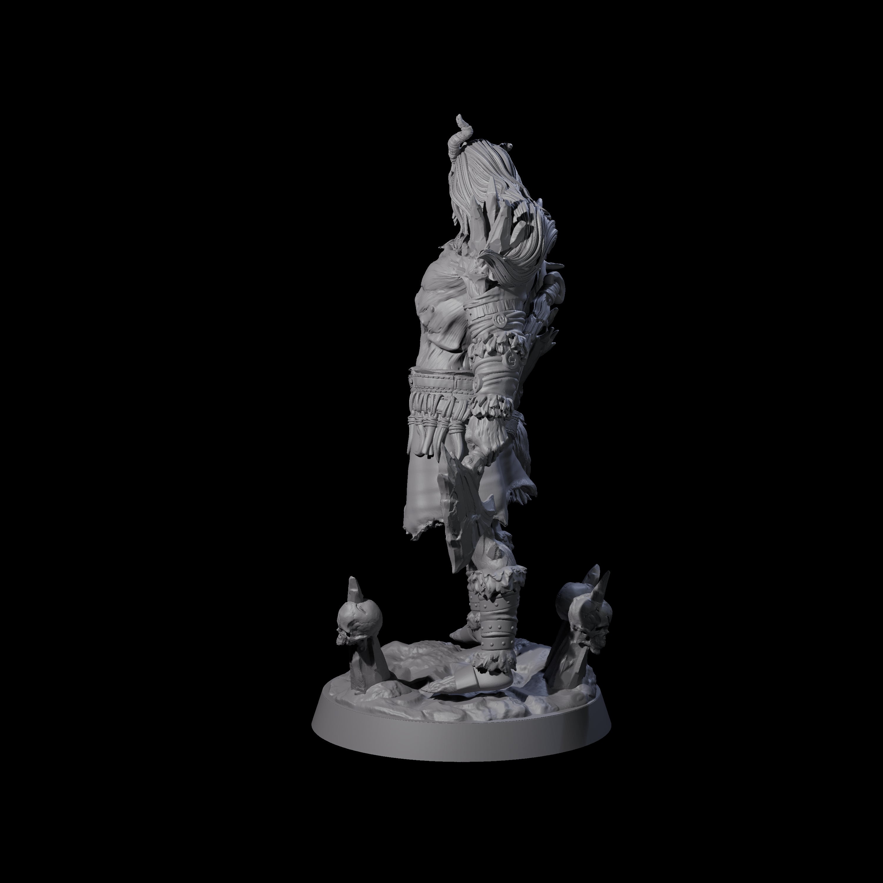 Deformed Ice Clan Champion Miniature for Dungeons and Dragons, Pathfinder or other TTRPGs