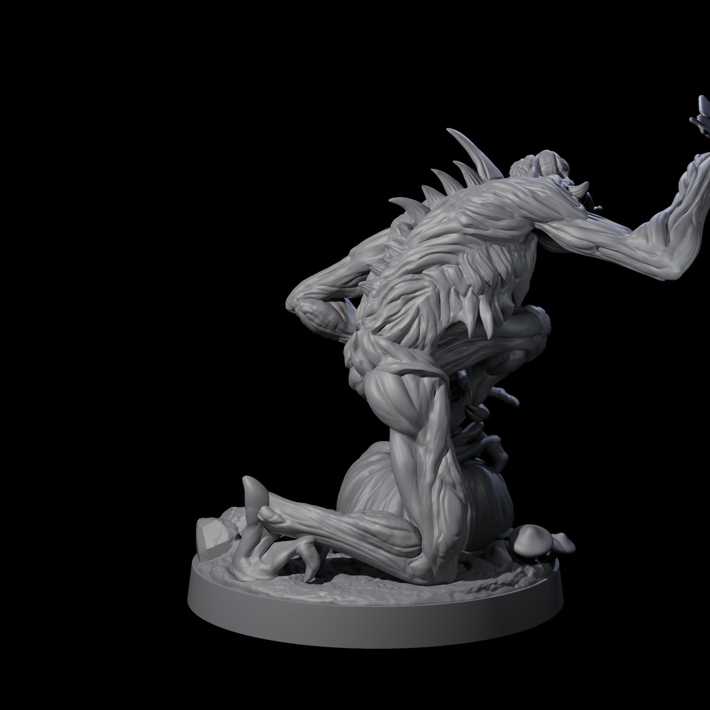 Deformed Living Pumpkin Man Miniature for Dungeons and Dragons, Pathfinder or other TTRPGs