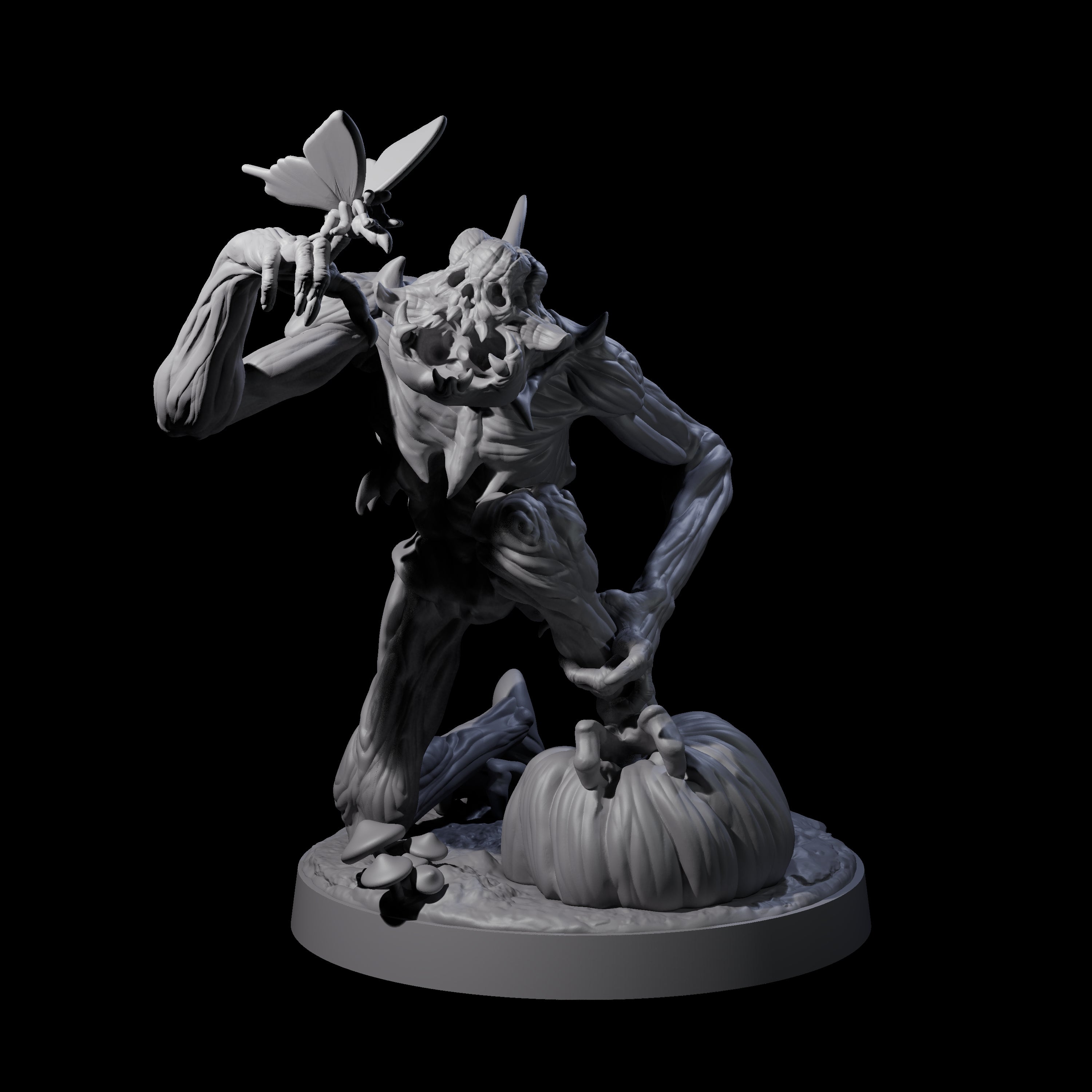 Deformed Living Pumpkin Man Miniature for Dungeons and Dragons, Pathfinder or other TTRPGs