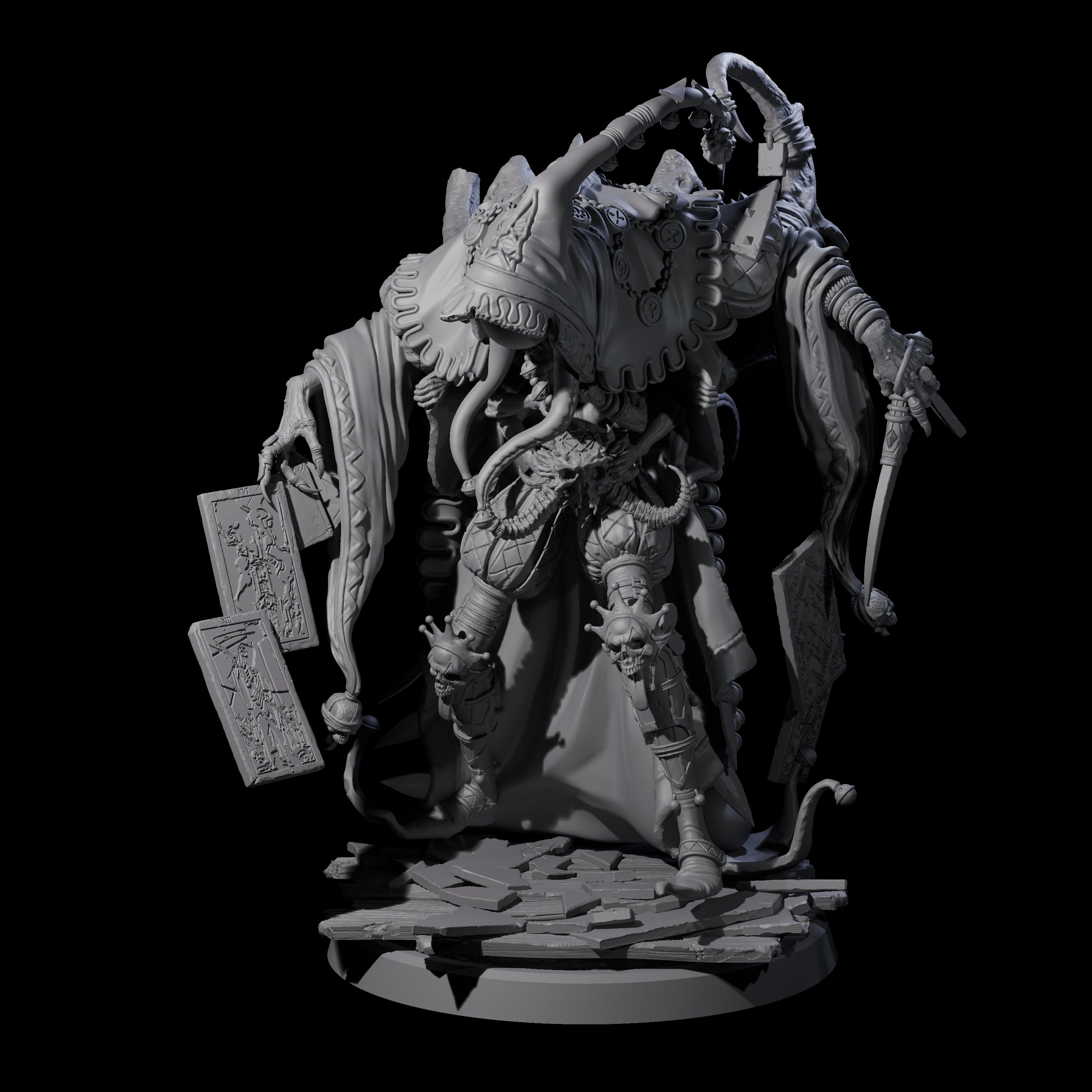 Deformed Mind Flayer Arcanist A Miniature for Dungeons and Dragons, Pathfinder or other TTRPGs