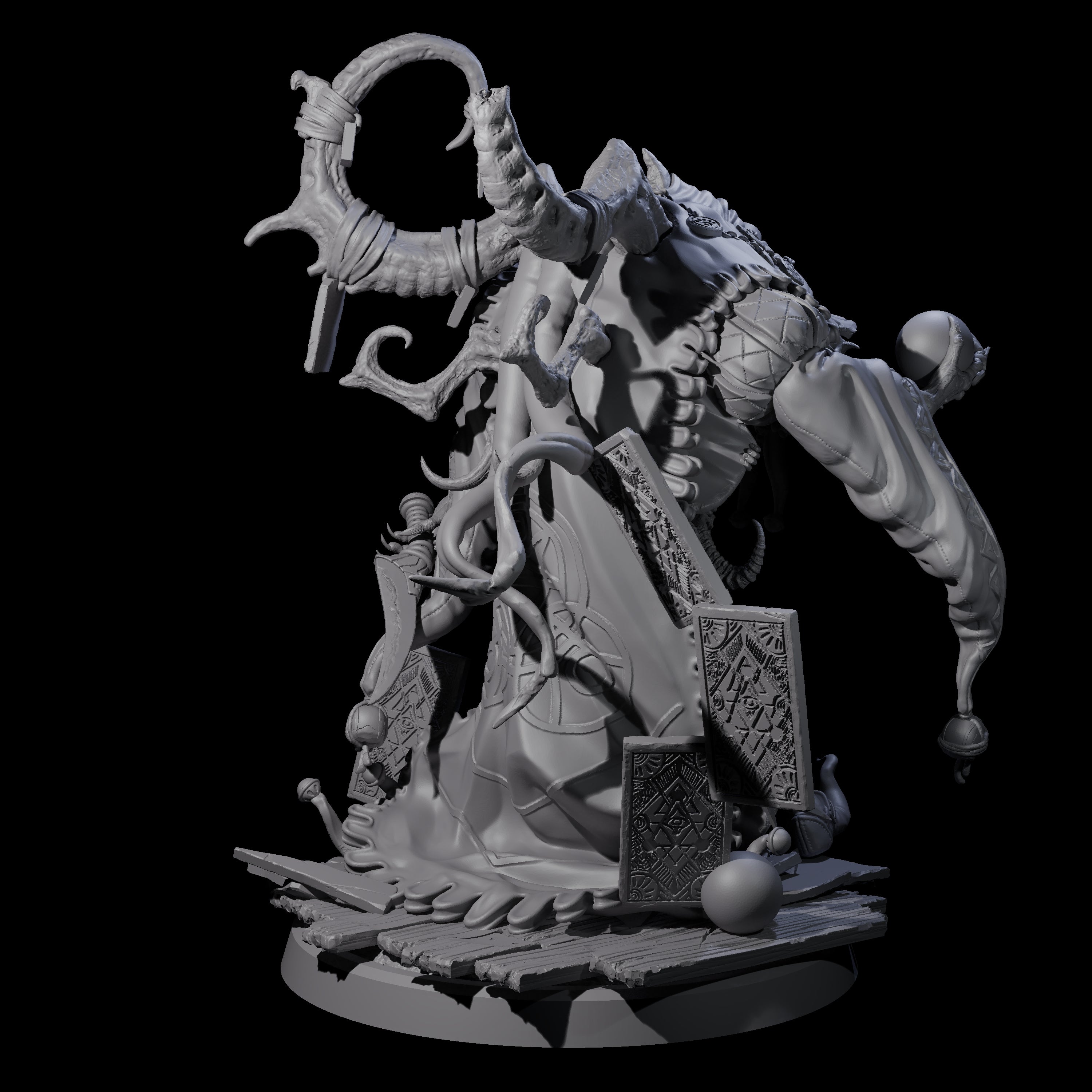 Deformed Mind Flayer Arcanist B Miniature for Dungeons and Dragons, Pathfinder or other TTRPGs