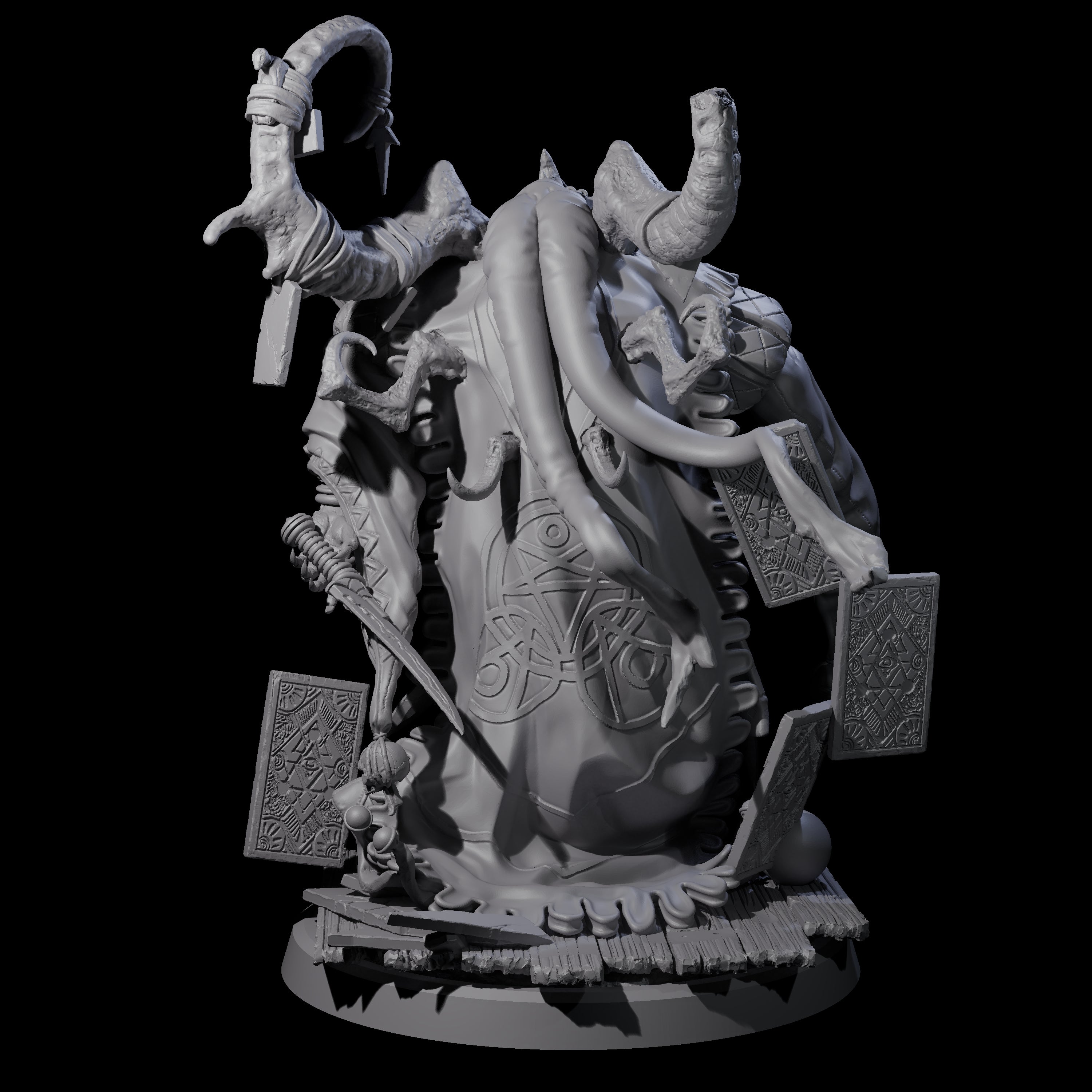 Deformed Mind Flayer Arcanist B Miniature for Dungeons and Dragons, Pathfinder or other TTRPGs