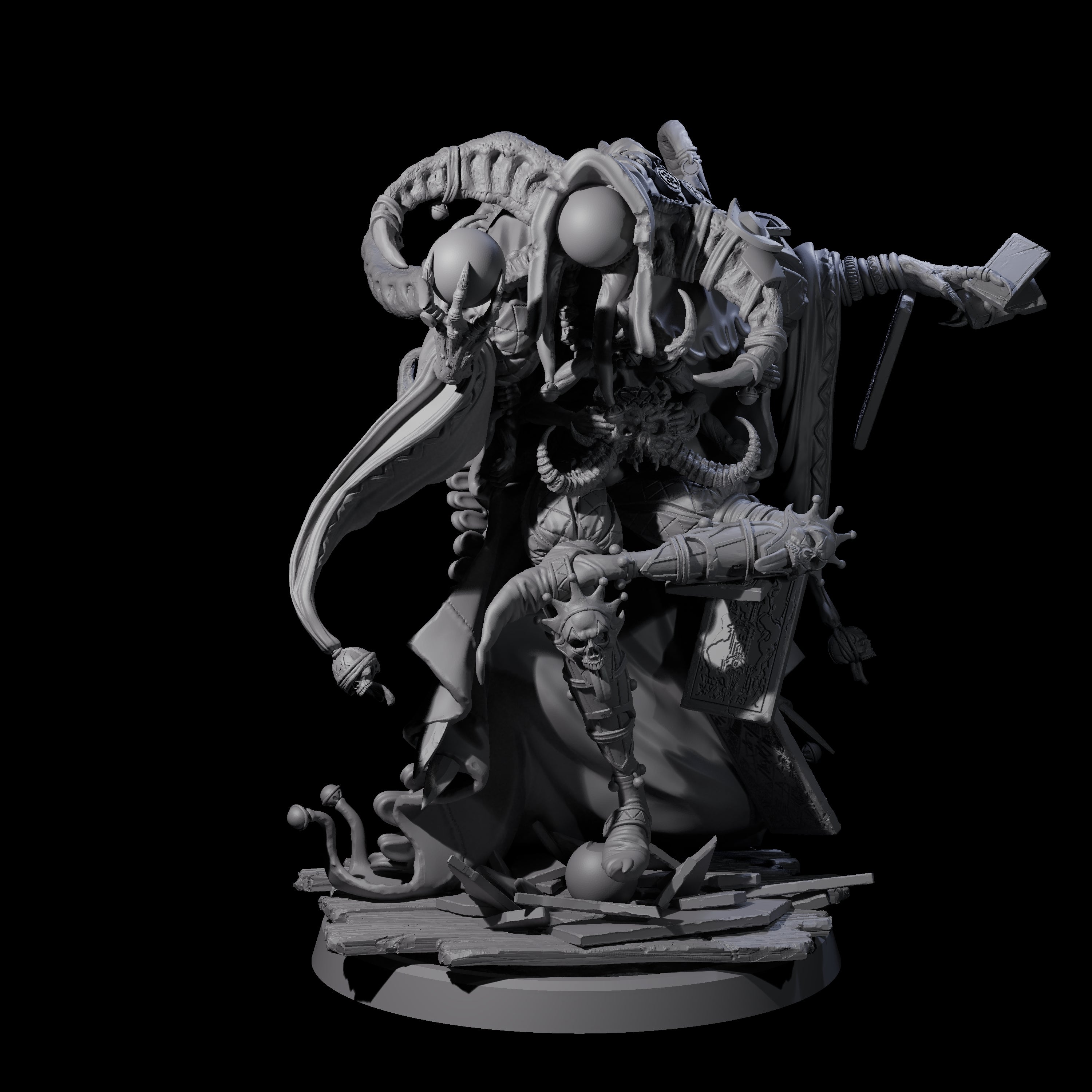 Deformed Mind Flayer Arcanist C Miniature for Dungeons and Dragons, Pathfinder or other TTRPGs