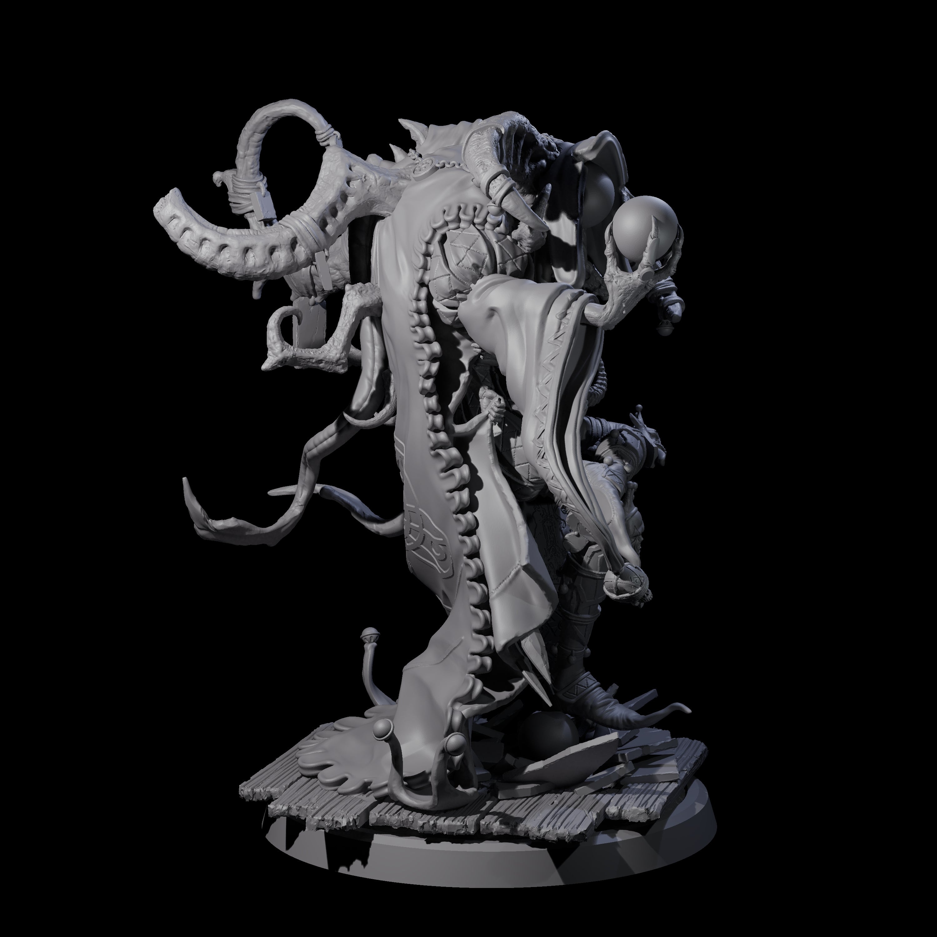 Deformed Mind Flayer Arcanist C Miniature for Dungeons and Dragons, Pathfinder or other TTRPGs
