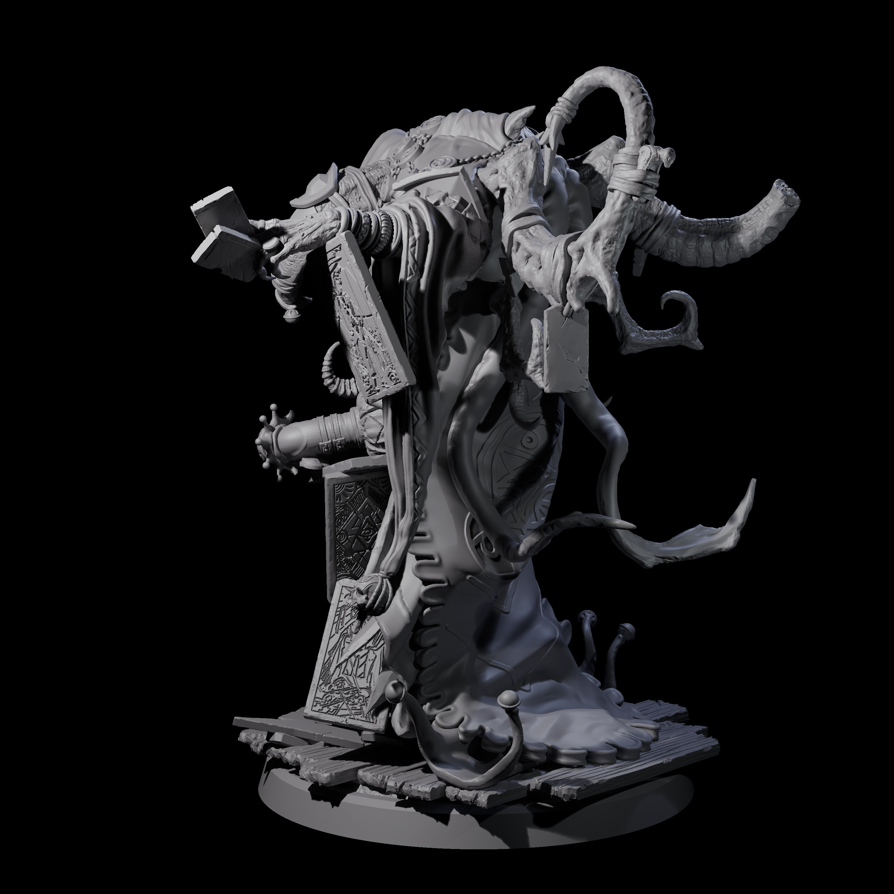 Deformed Mind Flayer Arcanist C Miniature for Dungeons and Dragons, Pathfinder or other TTRPGs
