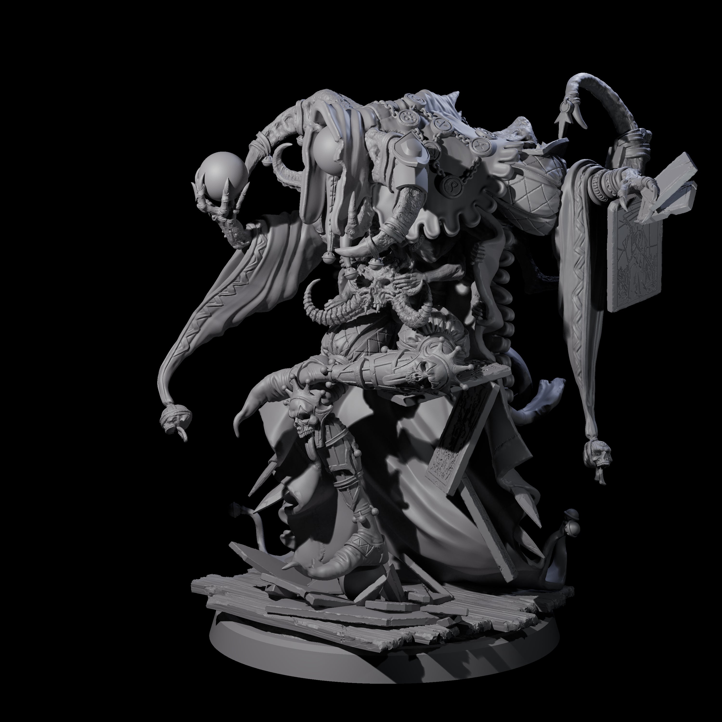 Deformed Mind Flayer Arcanist C Miniature for Dungeons and Dragons, Pathfinder or other TTRPGs