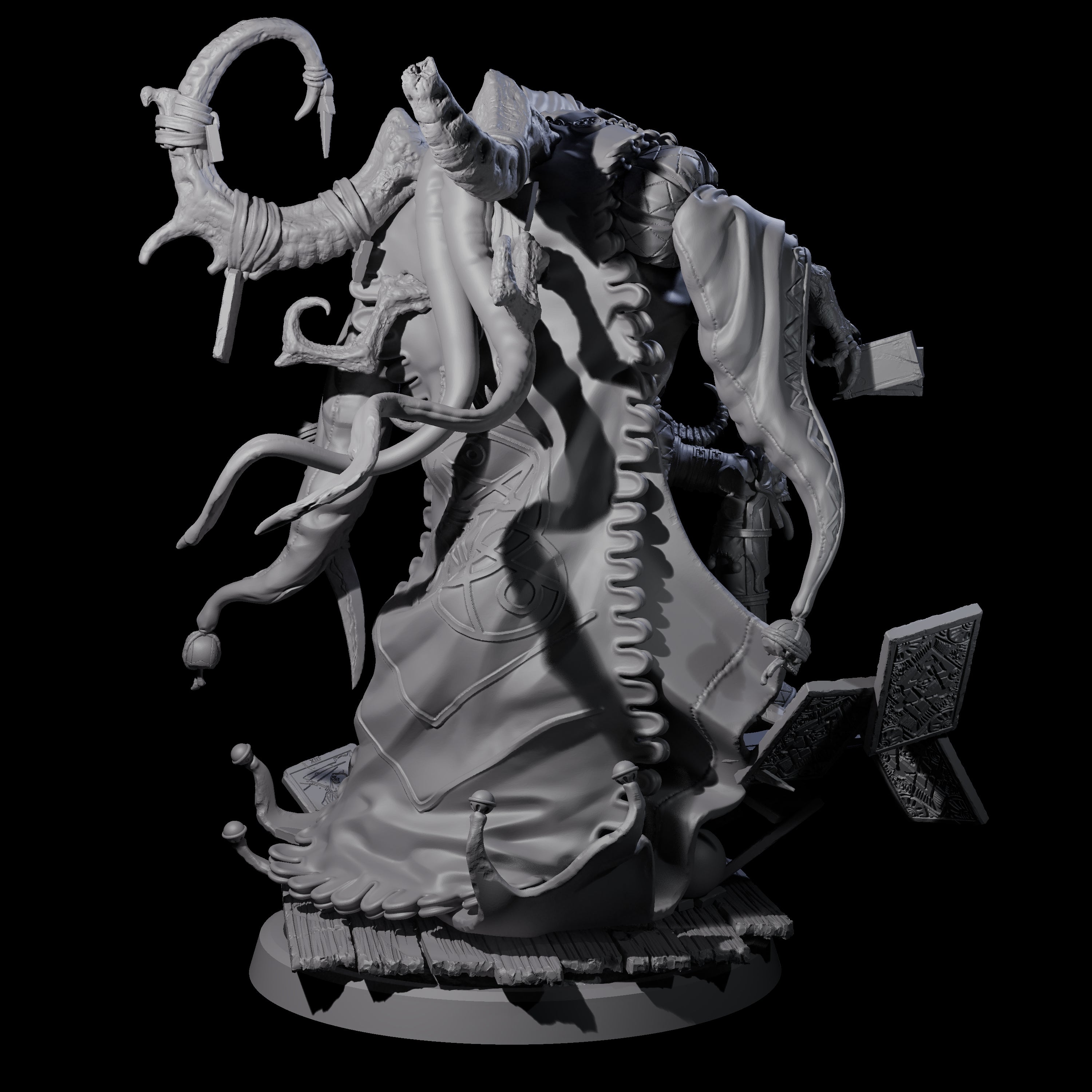 Deformed Mind Flayer Arcanist D Miniature for Dungeons and Dragons, Pathfinder or other TTRPGs