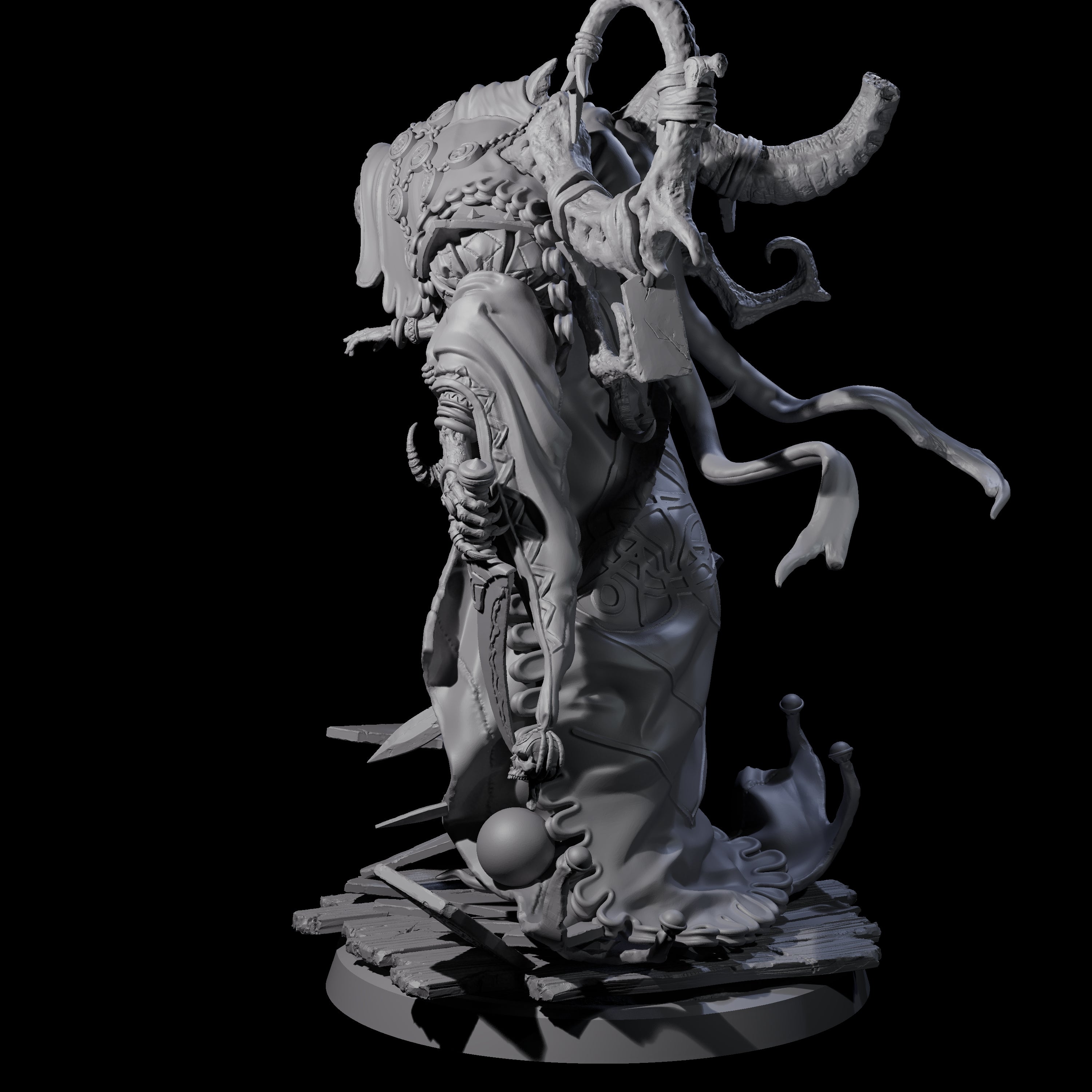 Deformed Mind Flayer Arcanist D Miniature for Dungeons and Dragons, Pathfinder or other TTRPGs