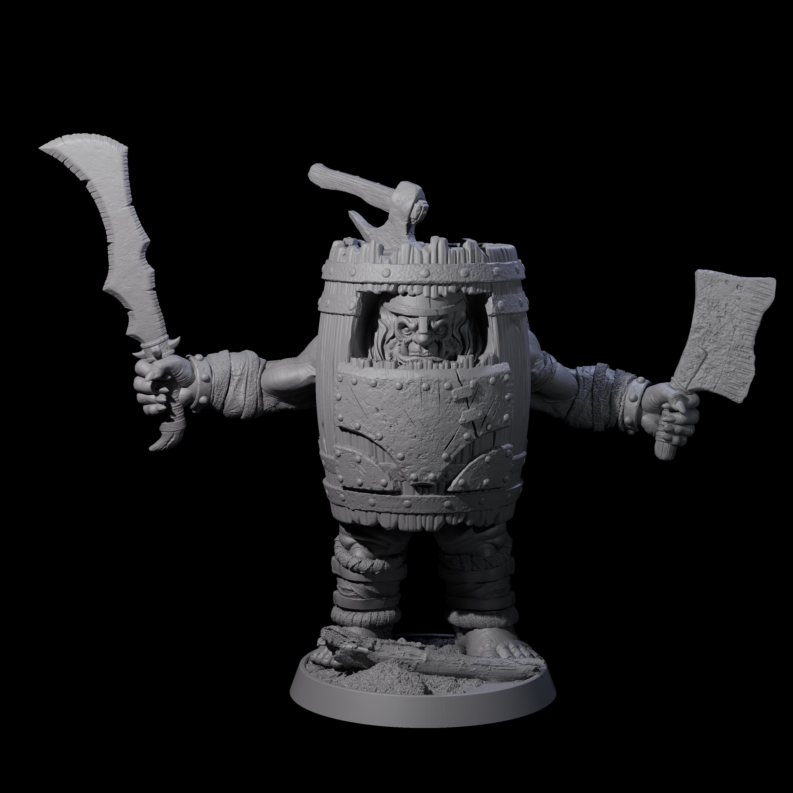 Deformed Ogre C Miniature for Dungeons and Dragons, Pathfinder or other TTRPGs